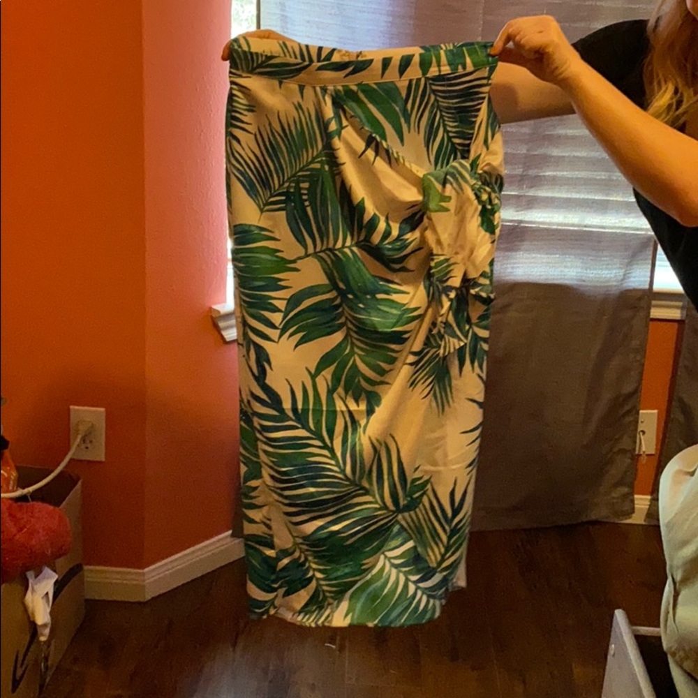 Floral wrap style skirt